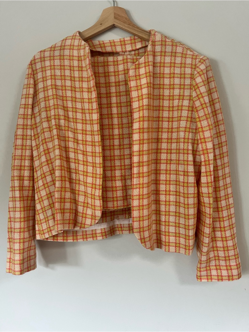 Clueless Vibes Vintage Plaid A-Line Skirt Suit